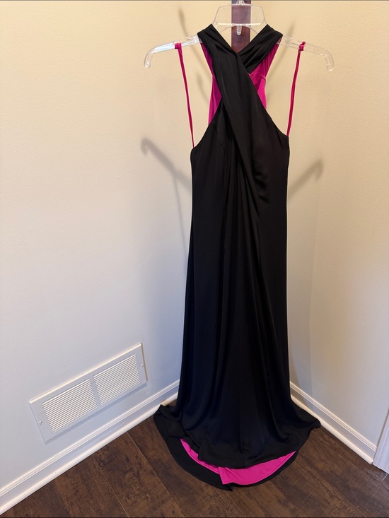 Alex Marie Dresses & Skirts - Alex Marie Black Gown with Hot Pink Accents
